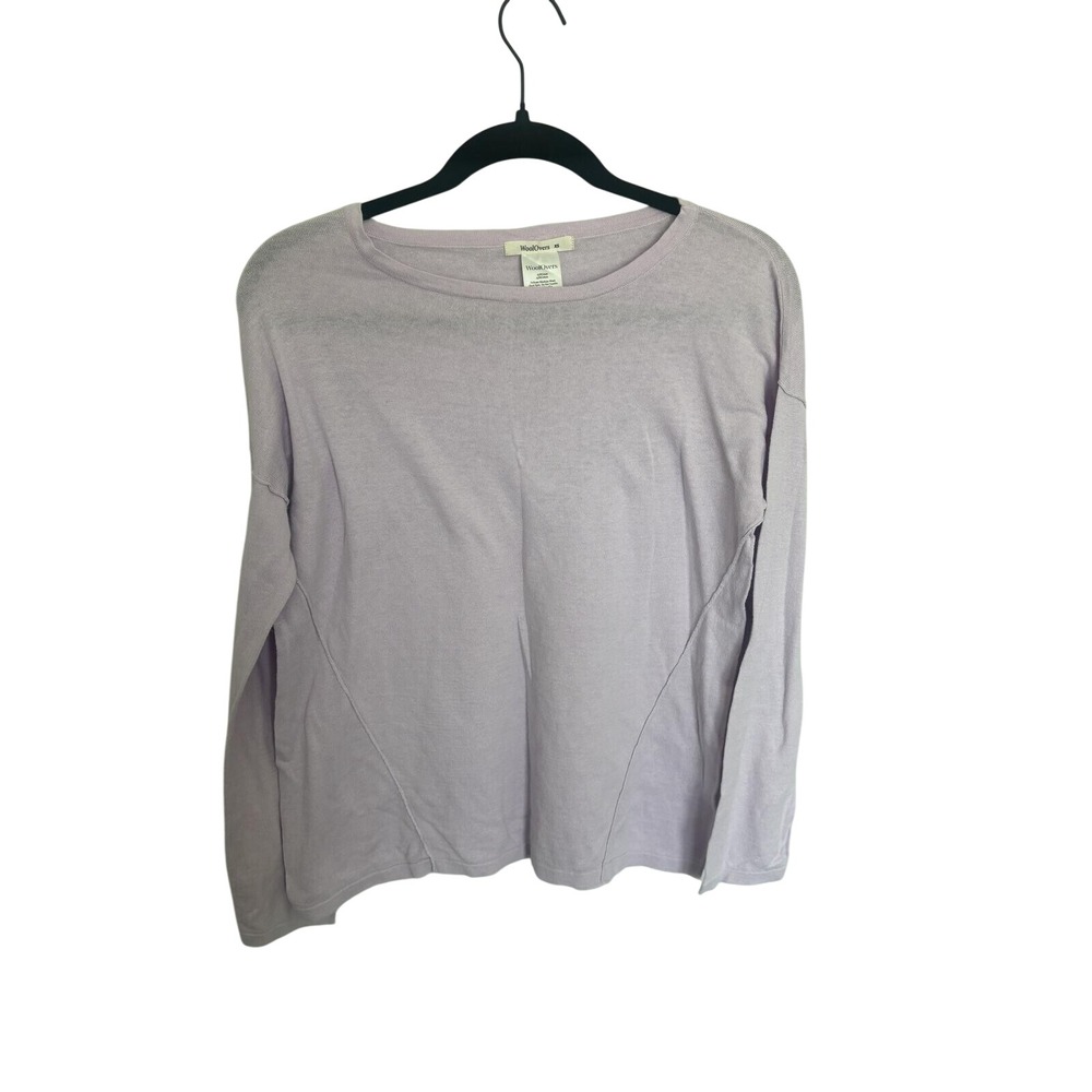 WoolOvers Lilac Linen Cotton Long Sleeve Top XS